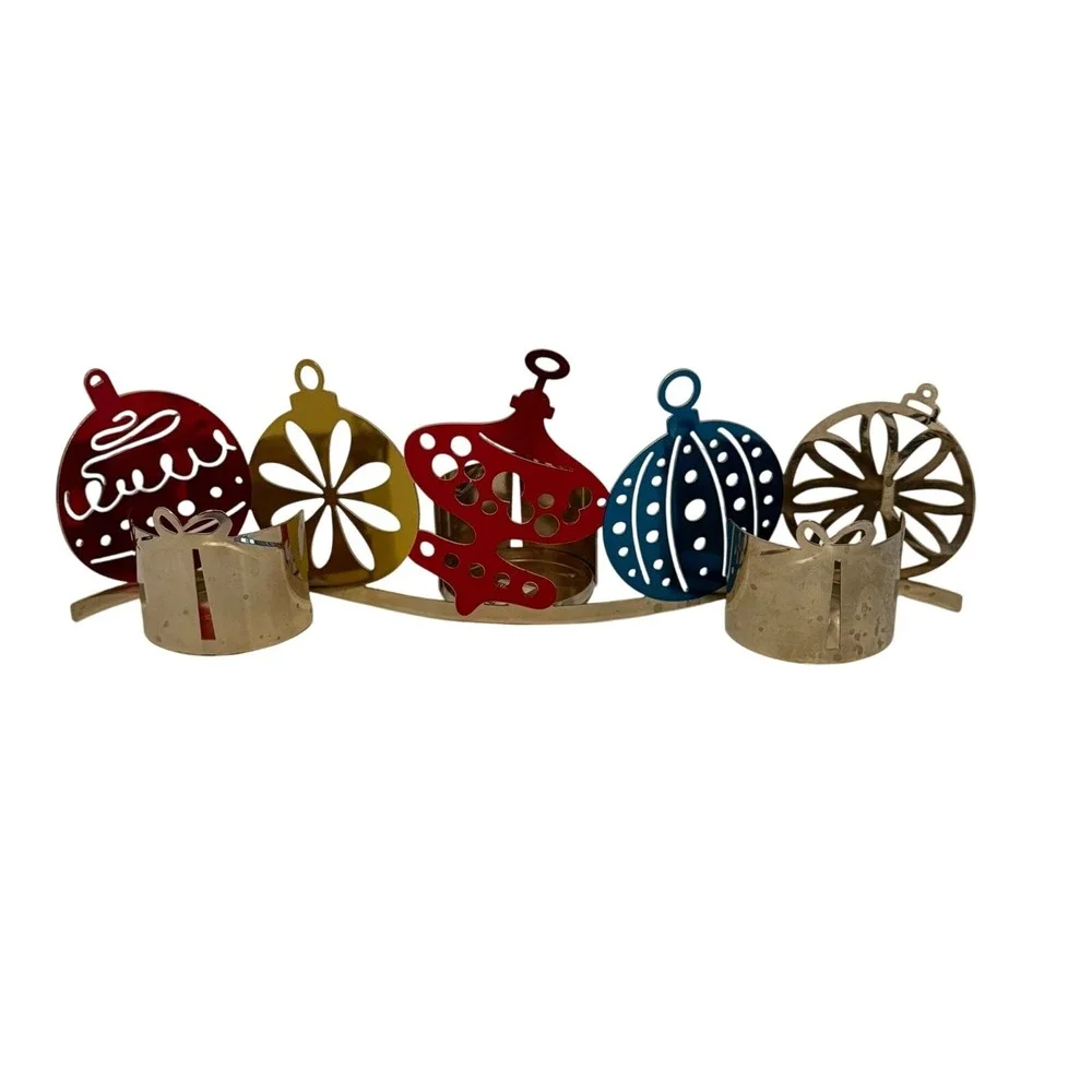 Bath & Body Works Christmas Ornament Design Tealight Candle Holder Multicolor‎